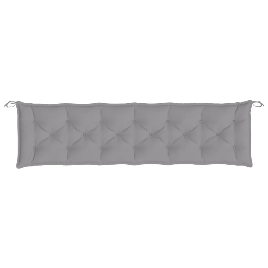 Coussins de banc jardin lot de 2 gris 200x50x7 cm tissu Oxford - 5