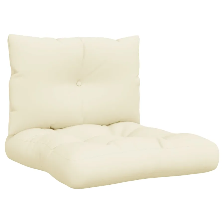 Coussins de palette lot de 2 crème tissu - 2