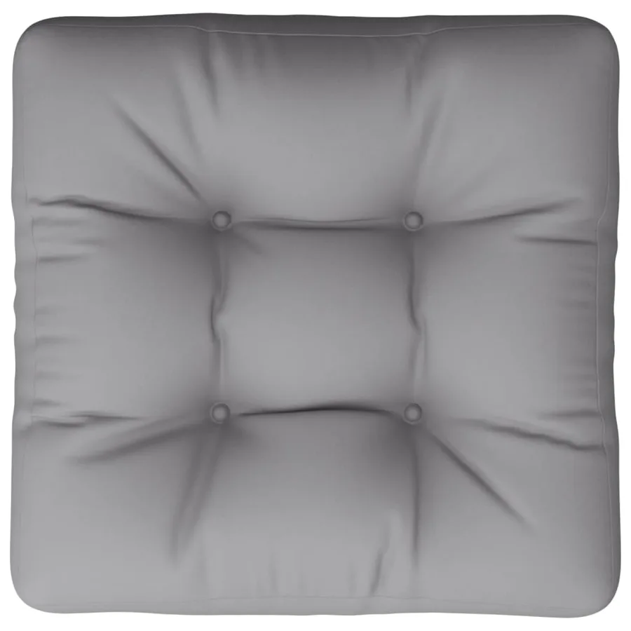 Coussin de palette gris 60x60x12 cm tissu - 6