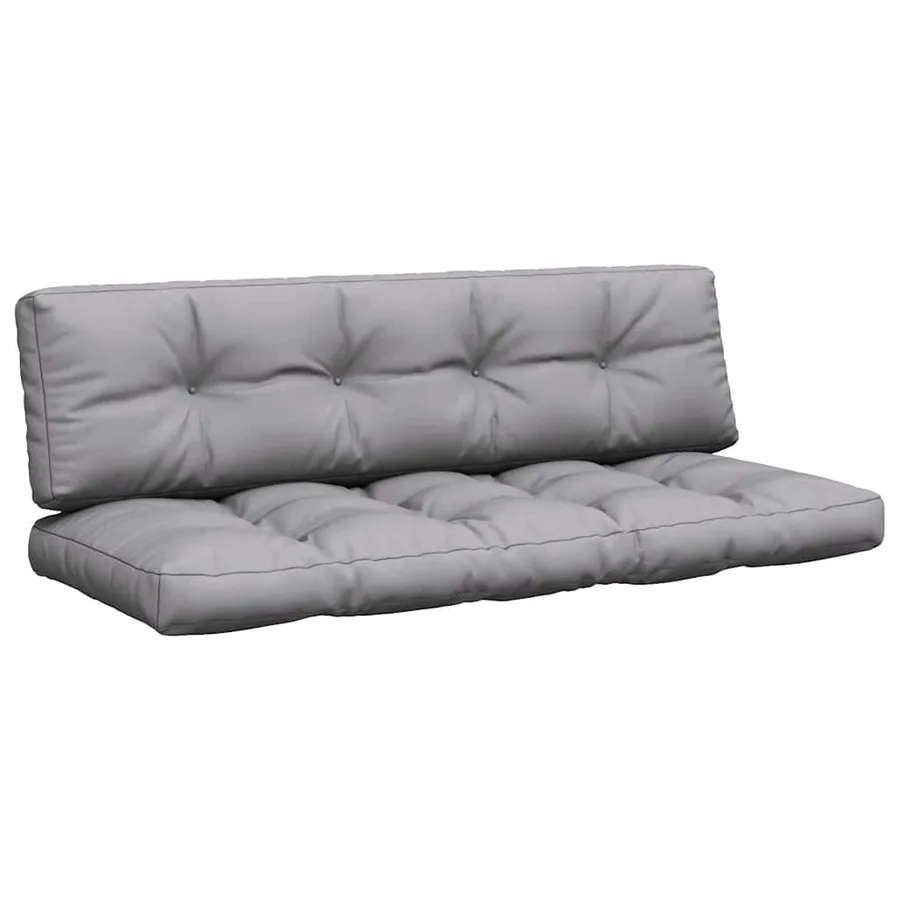 Coussins de palette lot de 2 gris tissu - 2