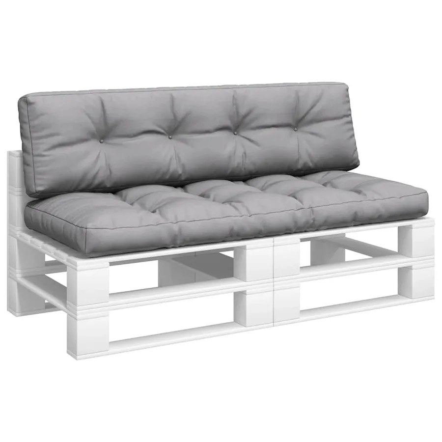 Coussins de palette lot de 2 gris tissu - 3