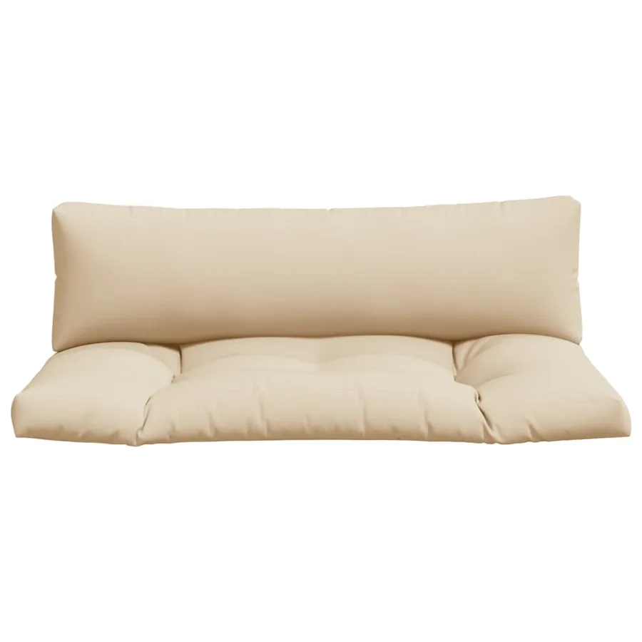 Coussins de palette lot de 2 beige tissu - 4