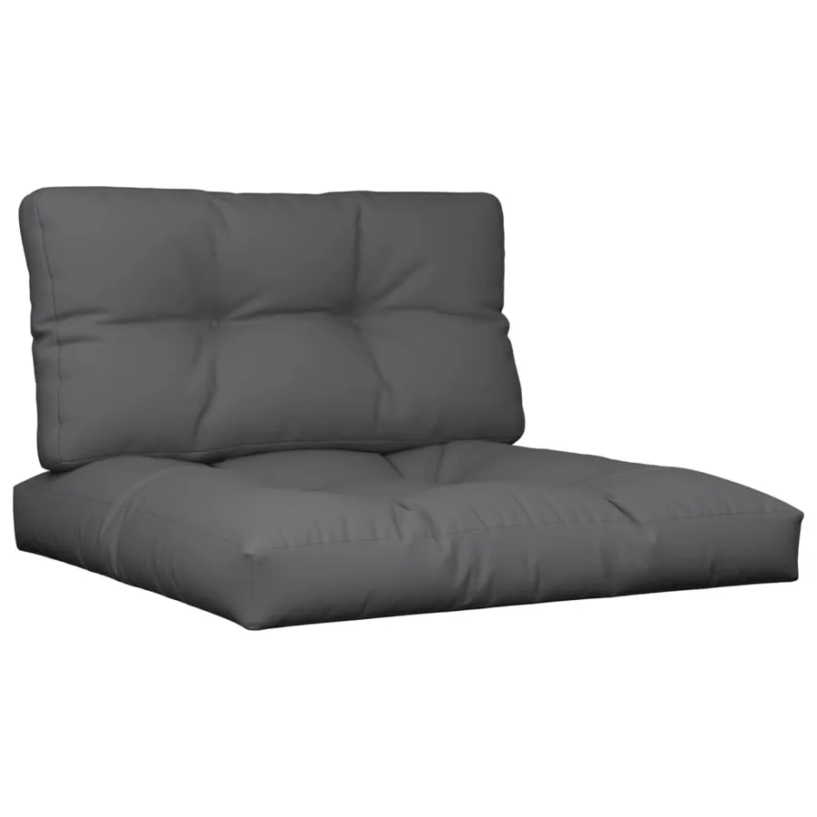 Coussins de palette lot de 2 anthracite tissu - 2