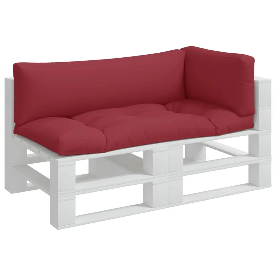 Coussins de palette lot de 3 rouge tissu - 3