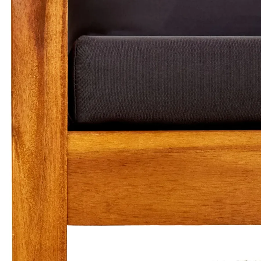 Banc de jardin avec table et repose-pieds Bois d'acacia solide - 5
