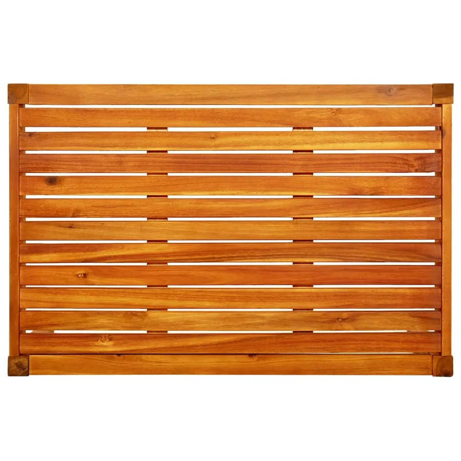 Banc de jardin avec table et repose-pieds Bois d'acacia solide - 6