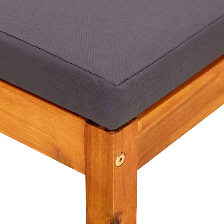 Banc de jardin avec table et repose-pieds Bois d'acacia solide - 9