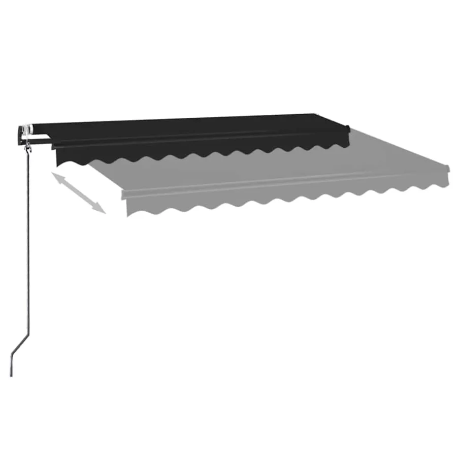 Auvent automatique capteur de vent et LED 350x250 cm Anthracite - 3