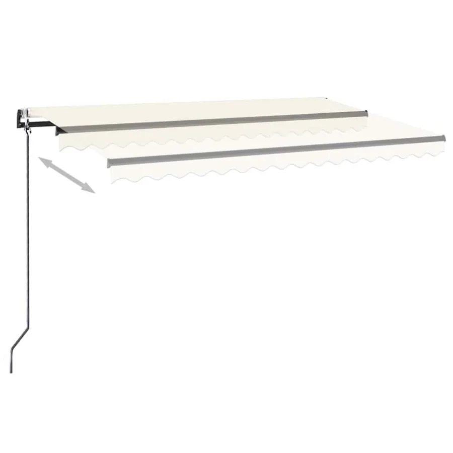 Auvent rétractable automatique 400x300 cm Crème - 3