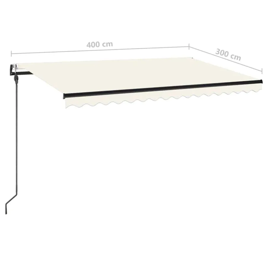 Auvent rétractable automatique 400x300 cm Crème - 9