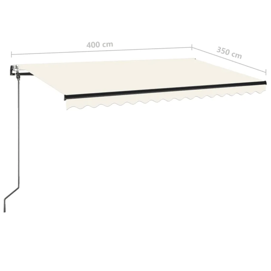 Auvent rétractable automatique 400x350 cm Crème - 9