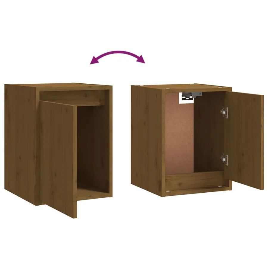 Armoires murales 2 pcs Marron miel 30x30x40 cm Pin massif - 9