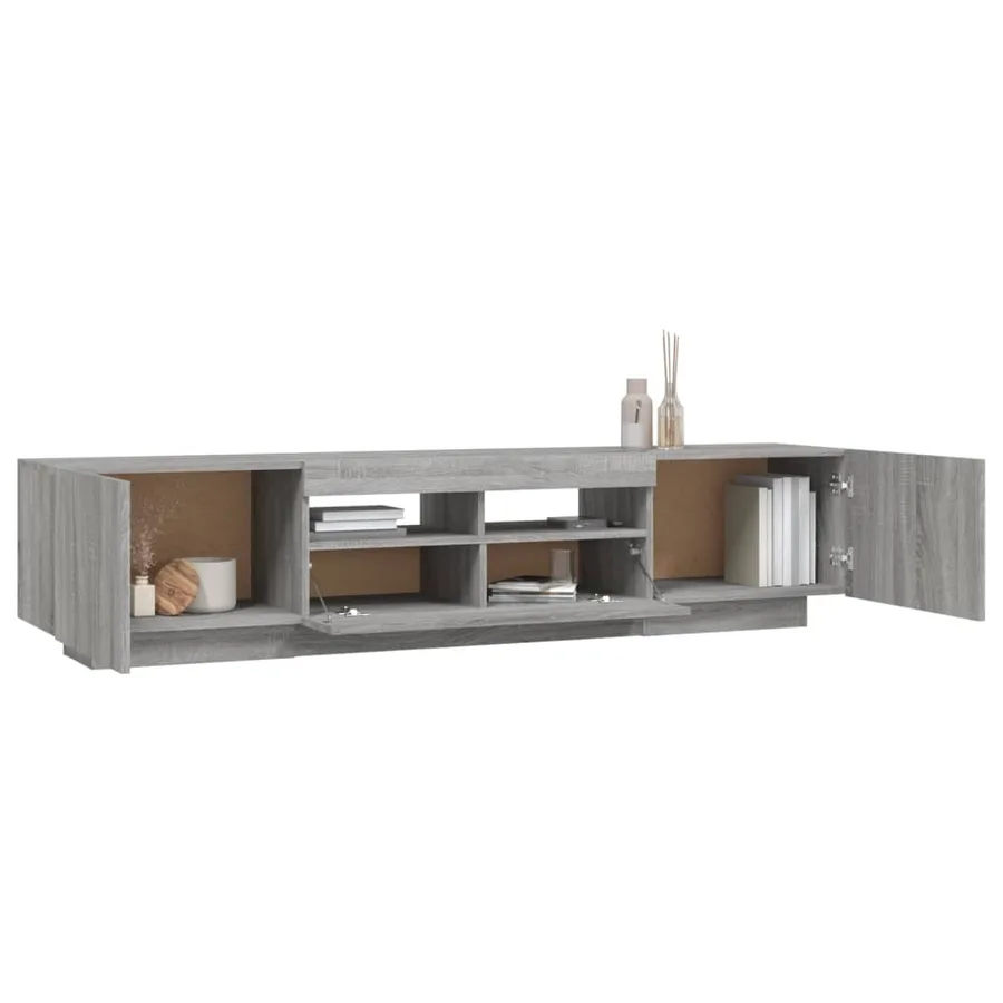 Ensemble de meubles TV avec lumières LED 2 pcs Sonoma gris - 7