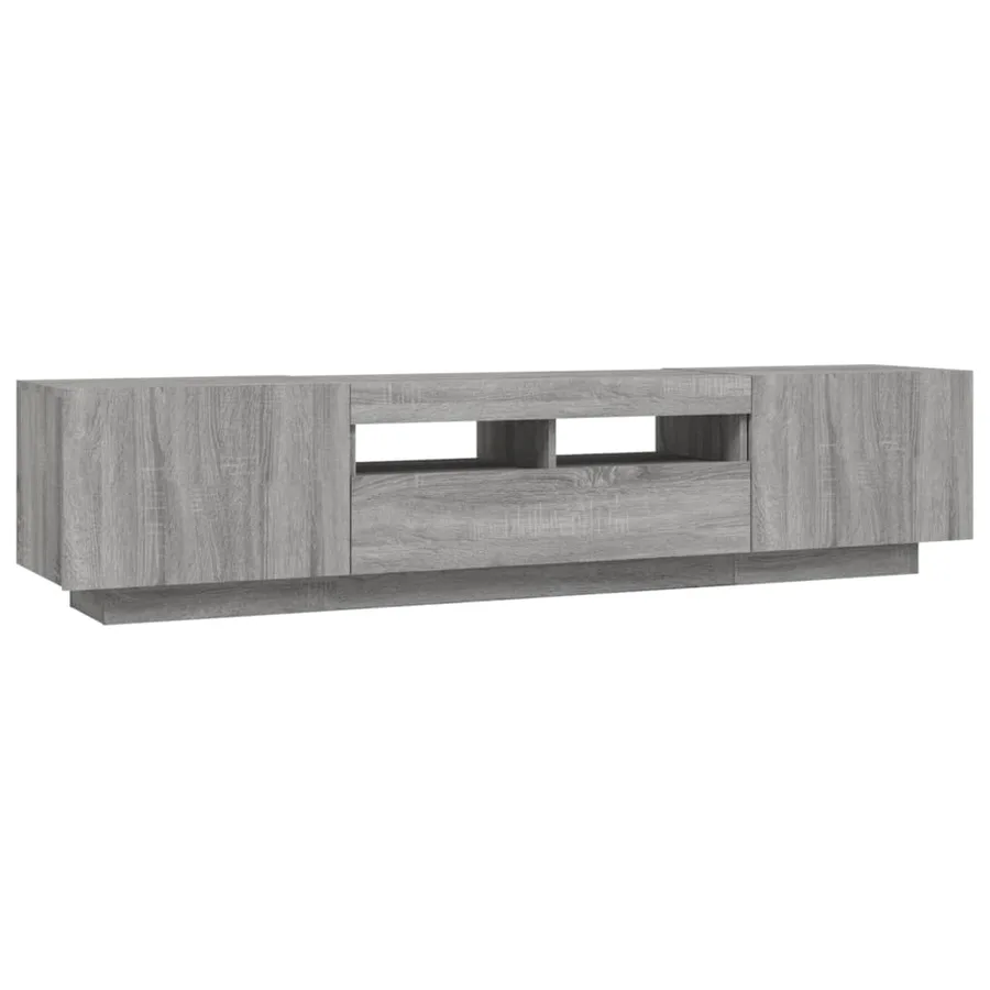 Ensemble de meubles TV avec lumières LED 2 pcs Sonoma gris - 8