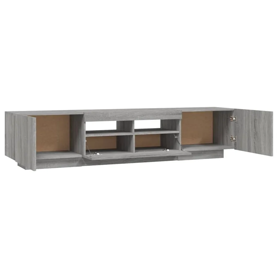 Ensemble de meubles TV avec lumières LED 2 pcs Sonoma gris - 9