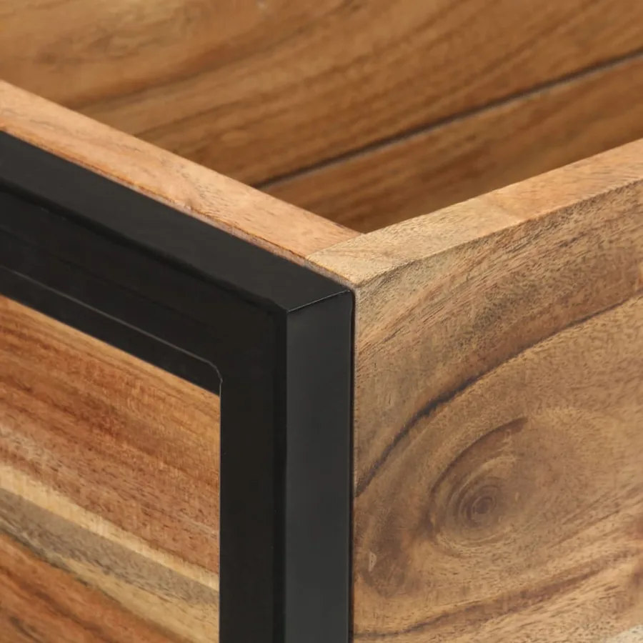 Jardinière 90x20x68 cm Bois massif d'acacia - 4