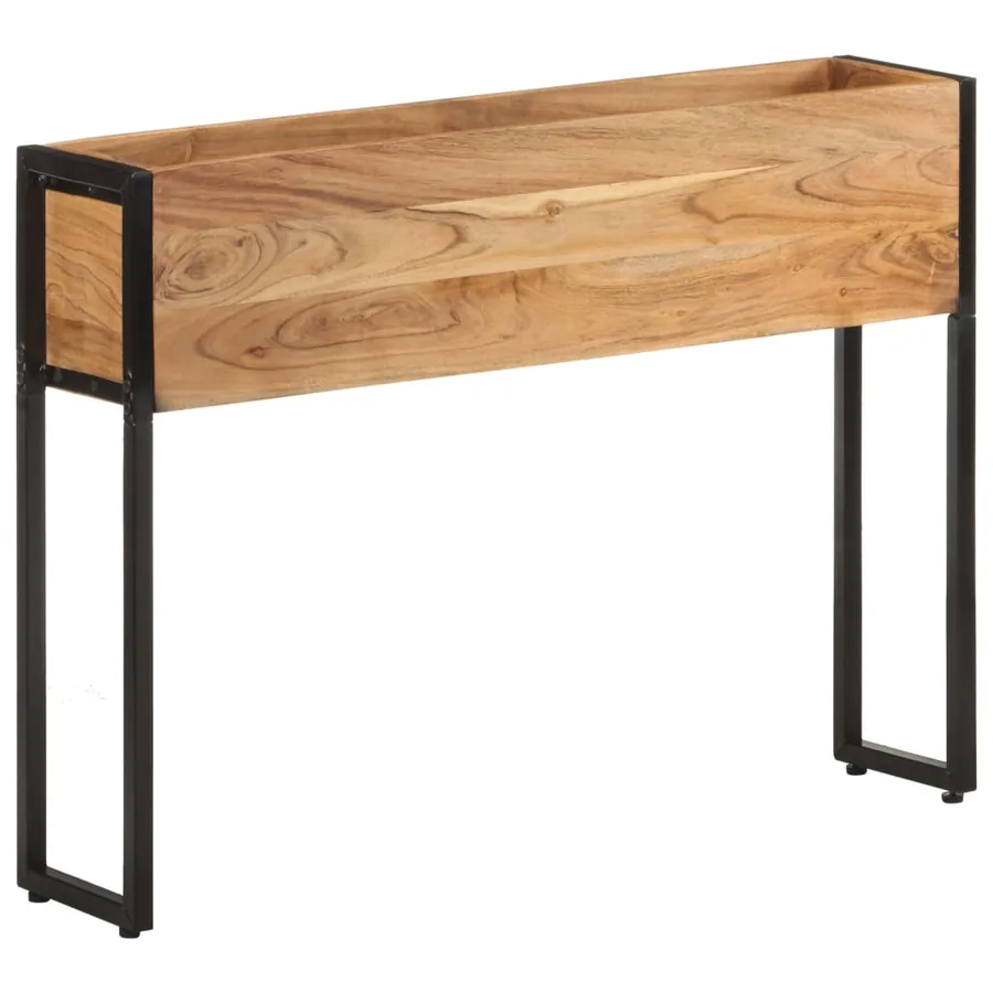 Jardinière 90x20x68 cm Bois massif d'acacia - 8