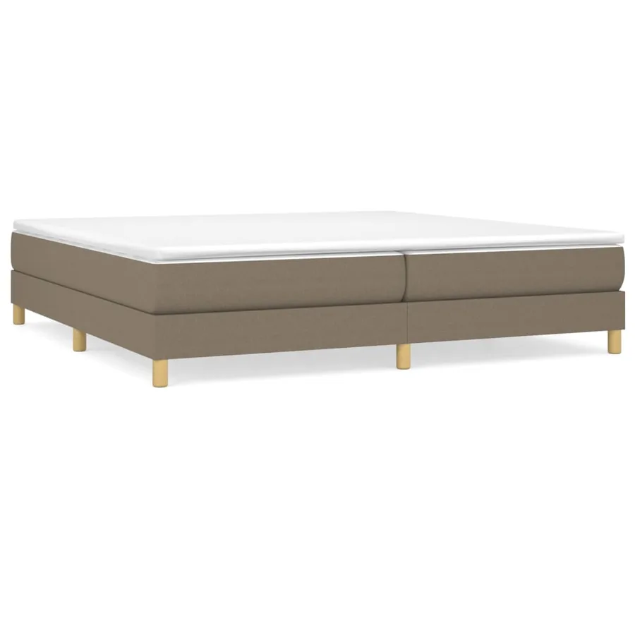 Sommier à lattes de lit avec matelas Taupe 200x200 cm Tissu - 2