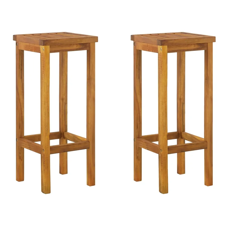 Ensemble de bar de jardin 3 pcs bois d'acacia solide - 5