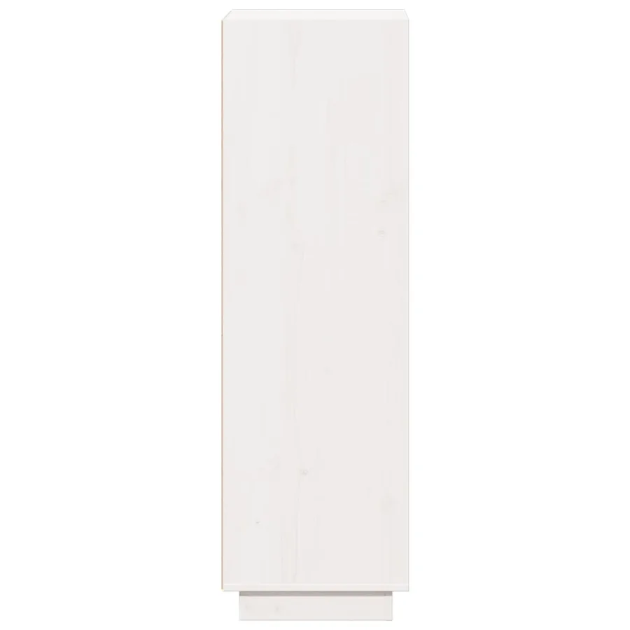 Buffet haut Blanc 37x34x110 cm Bois massif de pin - 6