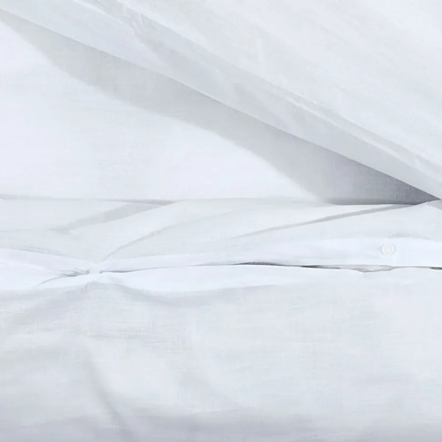 Ensemble de housse de couette Blanc 200x200 cm Coton - 8