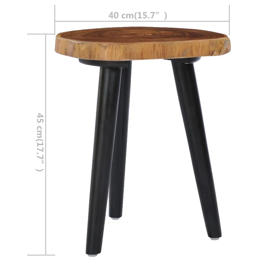 Table basse 40x45 cm Teck solide - 5