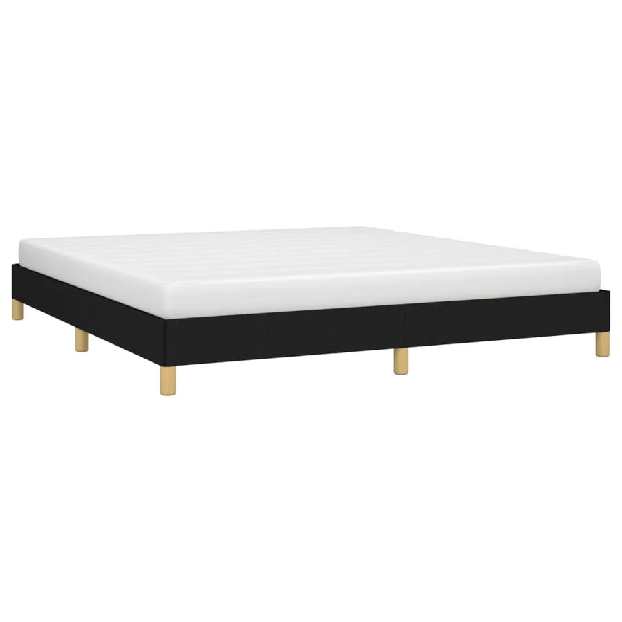 Cadre de lit sans matelas noir 180x200 cm tissu - 3