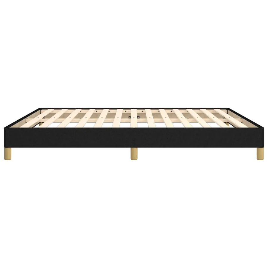 Cadre de lit sans matelas noir 180x200 cm tissu - 6