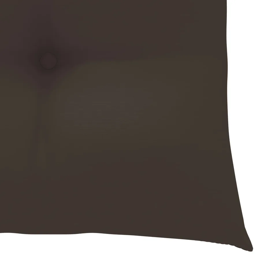 Chaise à bascule avec coussin taupe Bois de teck solide - 6