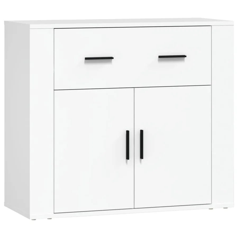 Buffets 3 pcs Blanc Bois d'ingénierie - 6