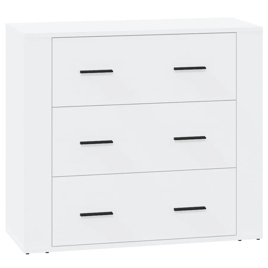 Buffets 3 pcs Blanc Bois d'ingénierie - 7