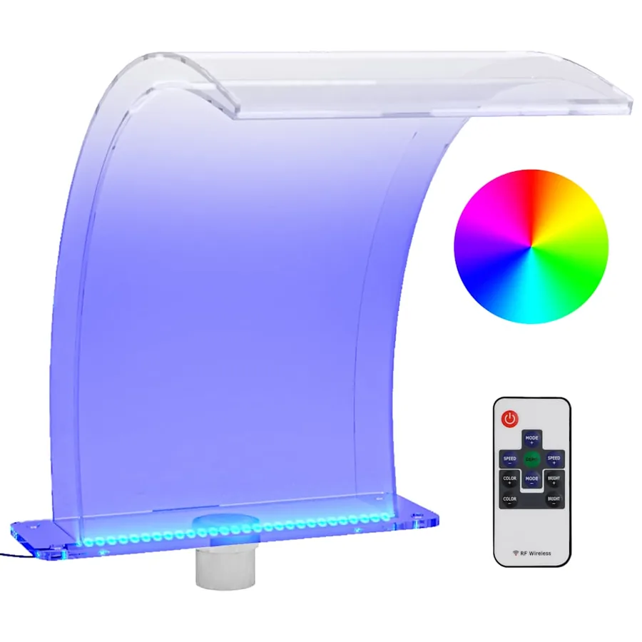 Fontaine de piscine avec LED RVB Acrylique 50 cm - 2