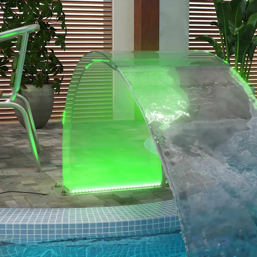 Fontaine de piscine avec LED RVB Acrylique 50 cm - 4