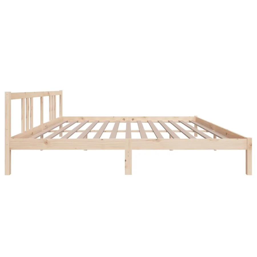 Cadre de lit sans matelas bois massif 200x200 cm - 5