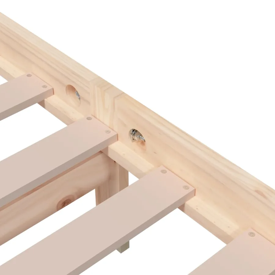 Cadre de lit sans matelas bois massif 200x200 cm - 7
