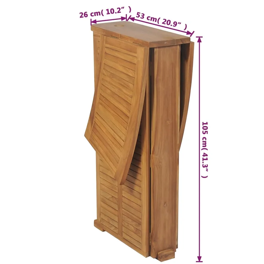 Table pliable de bar 155x53x105 cm Bois de teck solide - 14