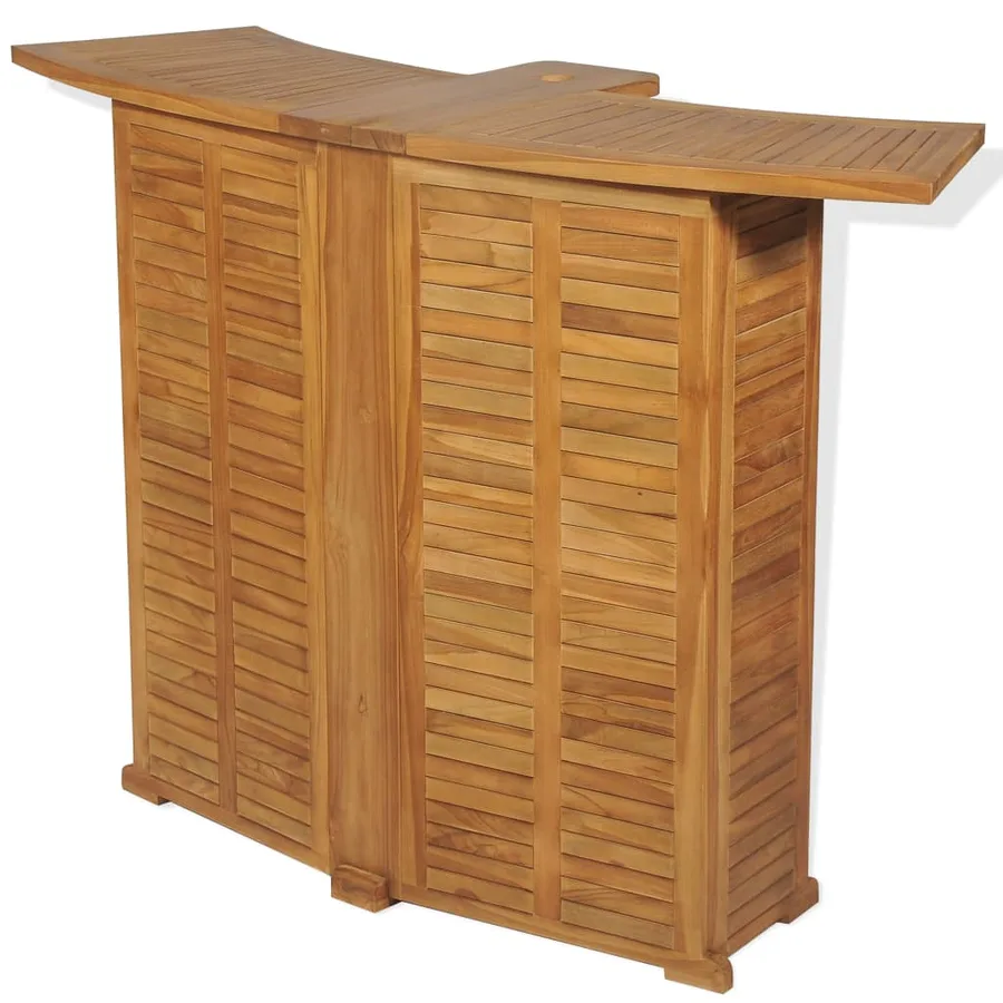 Table pliable de bar 155x53x105 cm Bois de teck solide - 2