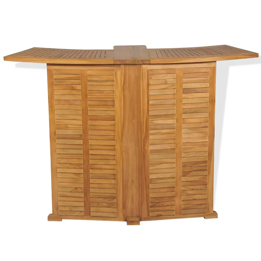 Table pliable de bar 155x53x105 cm Bois de teck solide - 4