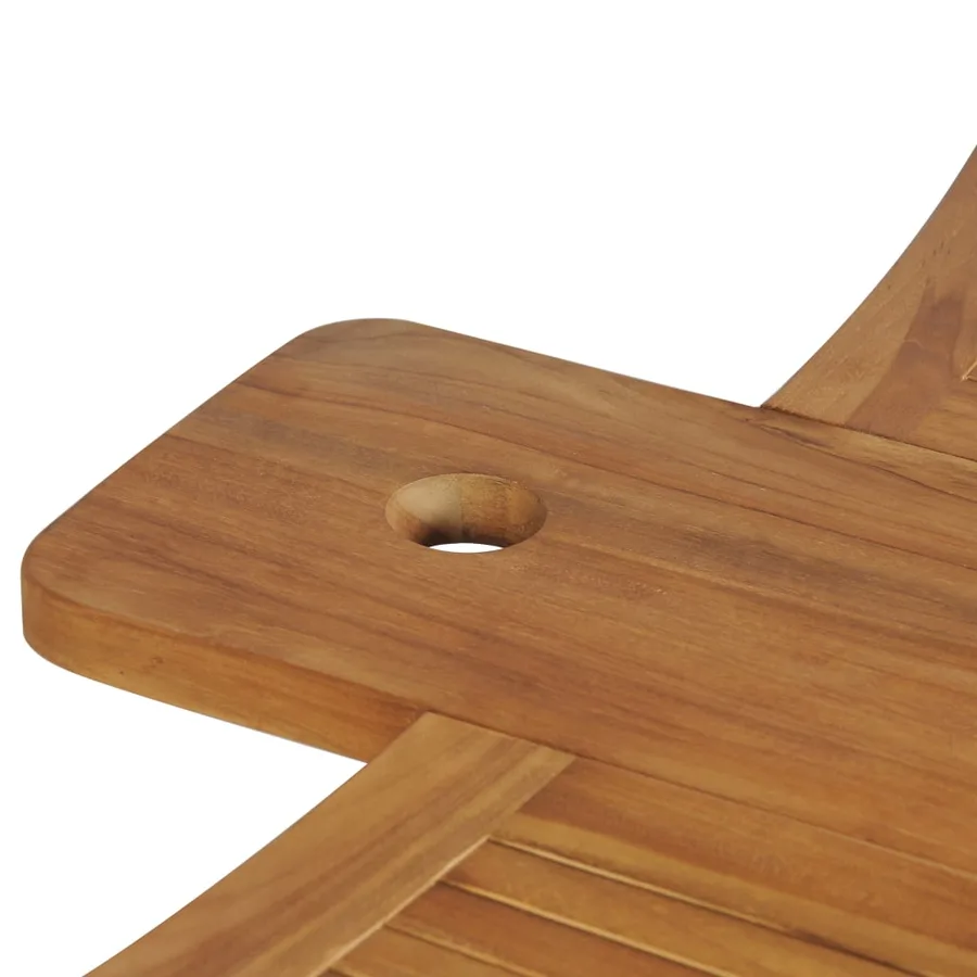 Table pliable de bar 155x53x105 cm Bois de teck solide - 8