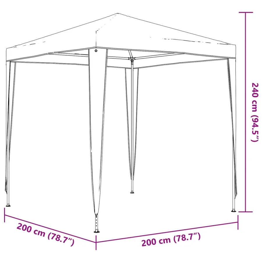 Tente de réception 2x2 m Blanc - 8