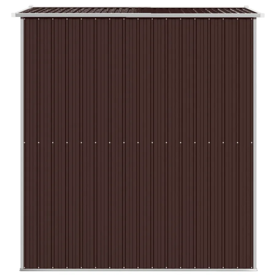 Abri de jardin Marron foncé 192x191x223 cm Métal galvanisé - 5