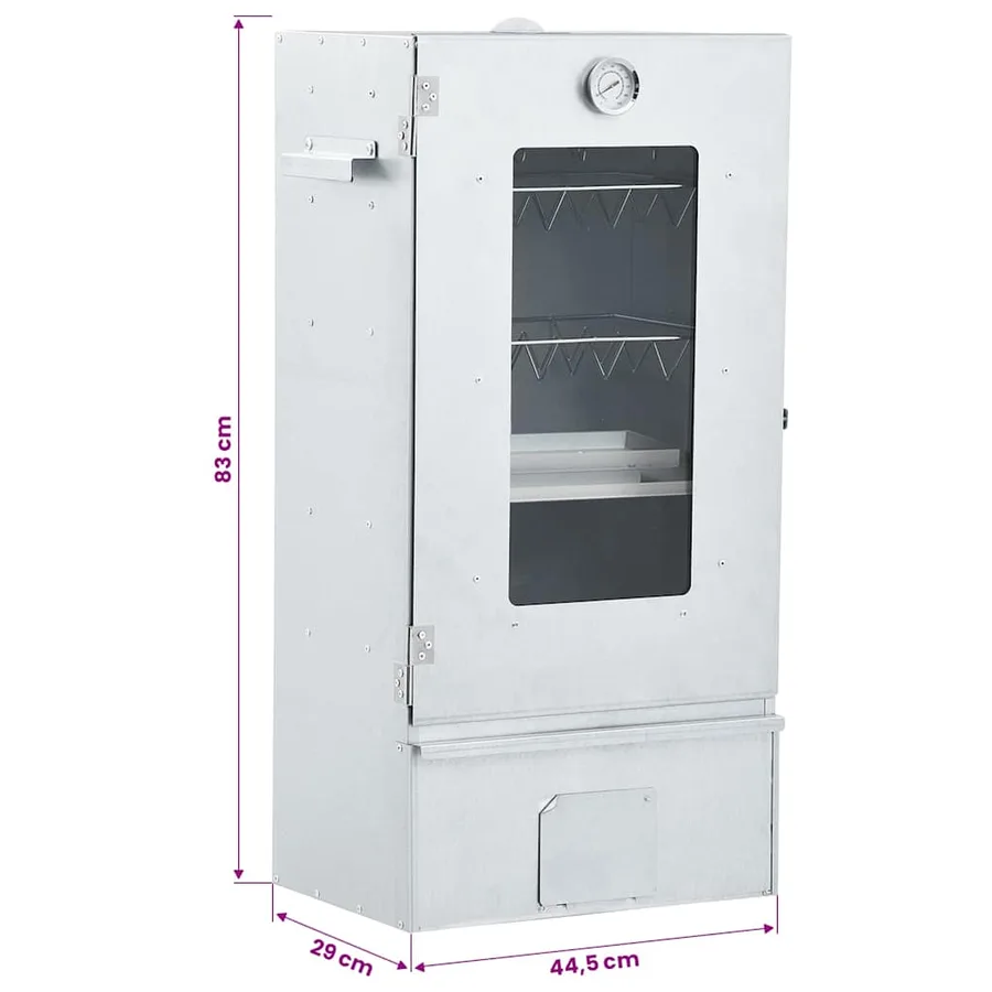 Fumoir de four à BBQ avec 1 kg de copeaux de bois 44,5x29x83 cm - 12