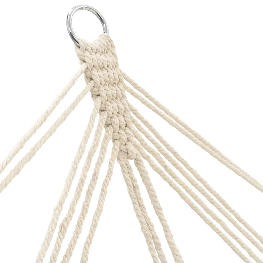 Hamac couleur crème 210 cm x 150 cm - 4