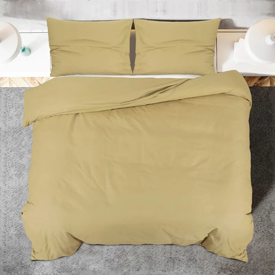 Ensemble de housse de couette Taupe 135x200 cm Microfibre - 5