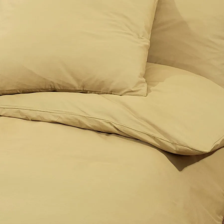 Ensemble de housse de couette Taupe 135x200 cm Microfibre - 7