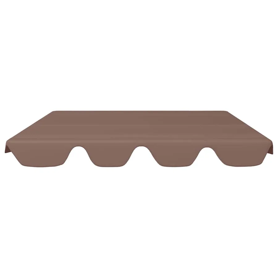 Toit de rechange de balançoire marron 150/130x105/70 cm - 3