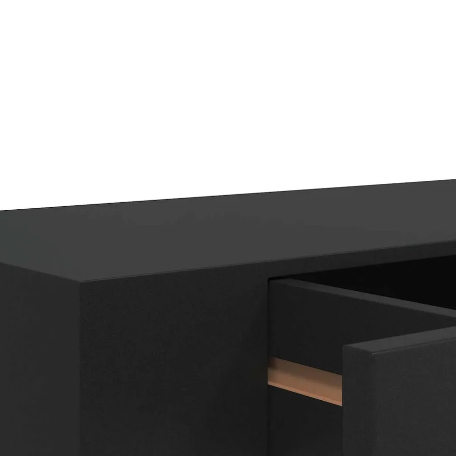Étagère murale flottante avec tiroir Noir 48x25x8 cm - 8