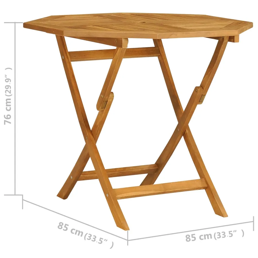Ensemble à manger de jardin 5 pcs Bois de teck massif - 9