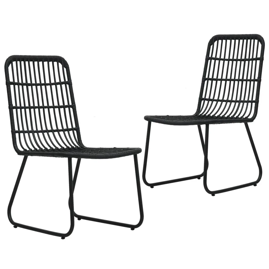 Ensemble à manger d'extérieur 3 pcs résine tressée et verre - 3