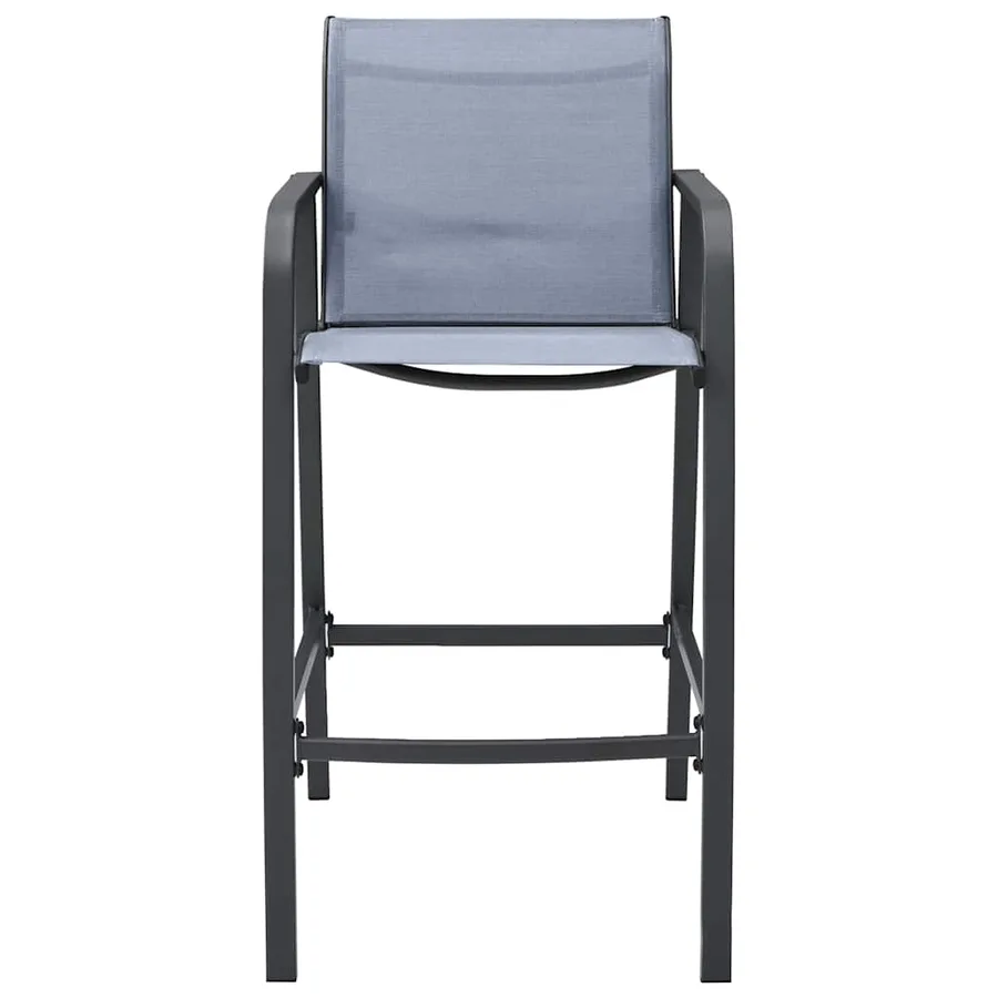 Chaises de bar de jardin lot de 2 Gris Txtilène - 3